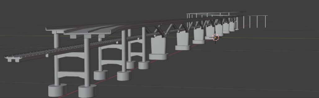 Multi-span Alpha bridge model developed for BridgeSync