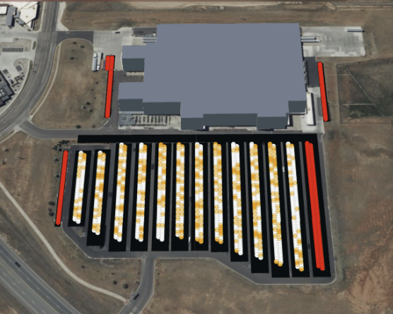 PANDA parking digital twin showing facility occupancy